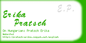 erika pratsch business card